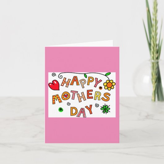 Kind Happy Moederdag Kaart (Voorkant)