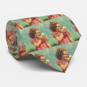  kind, Happy Smile, meisje met Baby bek Stropdas (Opgerold)