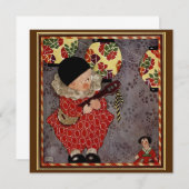 kind Harlequin, muzikant die Banjo speelt (Voorkant / Achterkant)