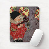  kind Harlequin, muzikant die Banjo speelt Muismat (Met muis)