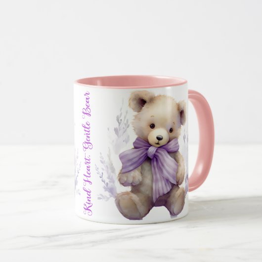 Kind Hart Gentle Beer Mok - Schattige Beer Ontwerp (Voorkant rechts)