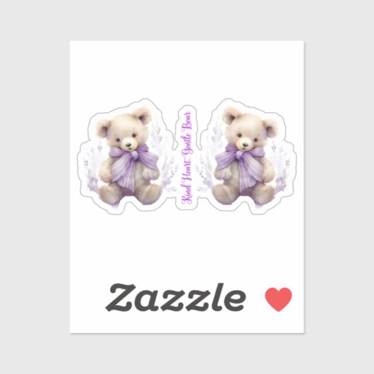 Kind Hart Gentle Beer Stickers - Schattige Beer On (Vel)