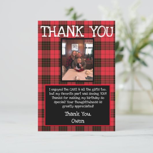 Kind - Hartelijk dank Bedankkaart (Staand voorkant)