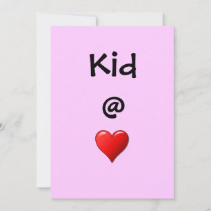 Kind @ harteuitnodiging kaart