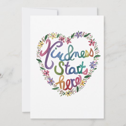 Kind Heart Bedankkaart (Achterkant)