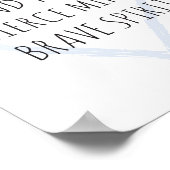 Kind Heart, Fierce Mind, Brave Spirit Poster (Hoek)