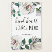 Kind Heart Fierce Mind Waterverf Floral Planner (Voorkant)
