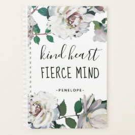 Kind Heart Fierce Mind Waterverf Floral Planner