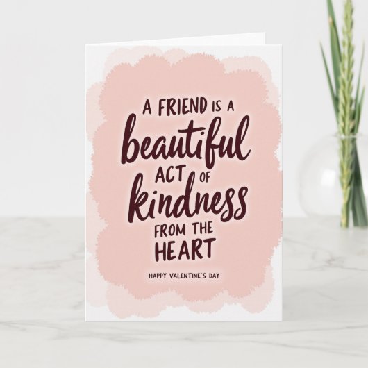 Kind Heart Friend Valentine Card Kaart (Voorkant)