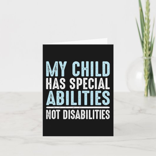 Kind heeft speciale mogelijkheden zonder handicap  kaart (Voorkant)
