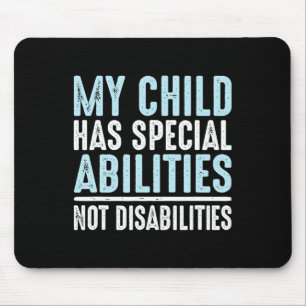 Kind heeft speciale mogelijkheden zonder handicap muismat