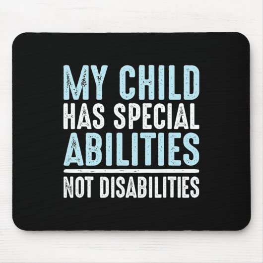 Kind heeft speciale mogelijkheden zonder handicap muismat (Voorkant)