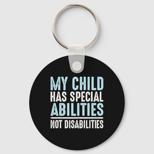 Kind heeft speciale mogelijkheden zonder handicap sleutelhanger (Voorkant)