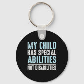Kind heeft speciale mogelijkheden zonder handicap sleutelhanger (Achterkant)