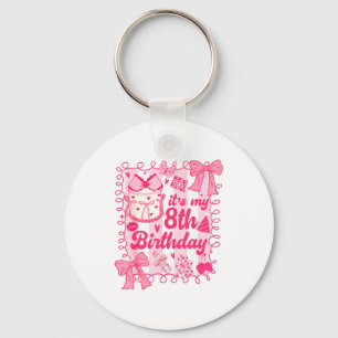 Kind het is mijn 8e verjaardag Coquette esthetiek  Sleutelhanger