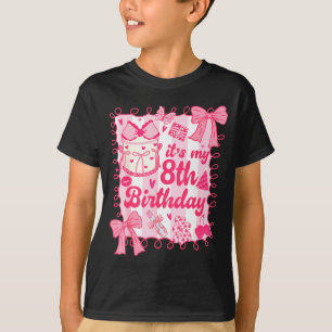 Kind het is mijn 8e verjaardag Coquette esthetiek T-shirt