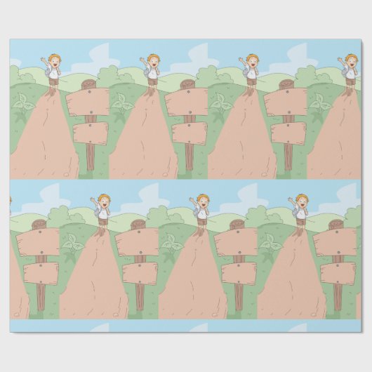 Kind Hiking Cadeaupapier (Vlak)