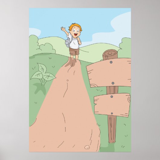 Kind Hiking Poster (Voorkant)