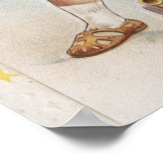 Kind Holding Fireworks en Rockets Poster (Hoek)