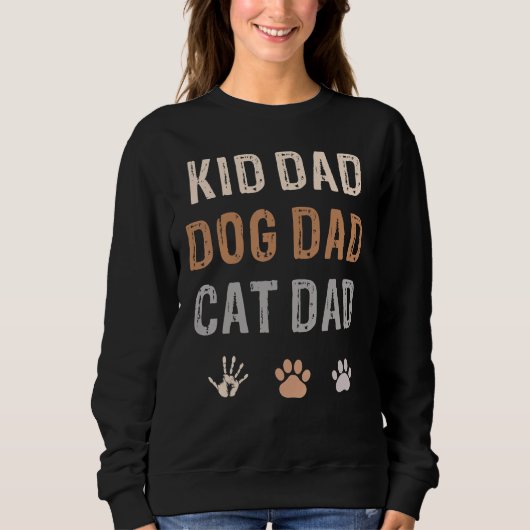Kind Hond Kat Papa Bont Papa Vaderdag Trui (Voorkant)