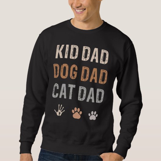 Kind Hond Kat Papa Bont Papa Vaderdag Trui (Voorkant)
