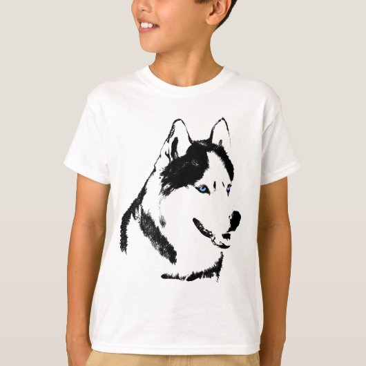 Kind Husky T-Shirt Sled Dog Kinder Husky Shirt (Voorkant)