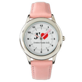 Kind I Heart Roestvrij staal Roze Harten Horloge