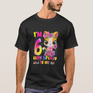 Kind I M 6 jaar oud 6H Birthday Girls op T-shirt
