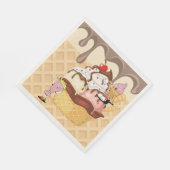 Kind Ice Cream Party Ice Cream Kegelfiguren Servet (Hoek)