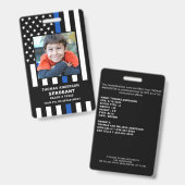 Kind-ID Aangepaste foto-politieagent Student Badge (Voor- en achterkant)