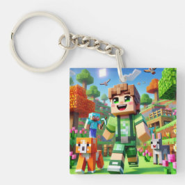 Kind ID Blockstyle Dark Dragon Diamond Zwaard Sleutelhanger