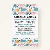 Kind ID Emergency Schattigee Honden Kinder Identif Badge (Achterkant)