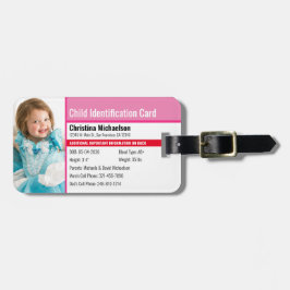 Kind ID Fotoidentificatie Noodhulp Allergie Bagagelabel