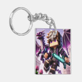 Kind ID Label Blockstyle Dark Dragon Sword Sleutelhanger (Voorkant Links)