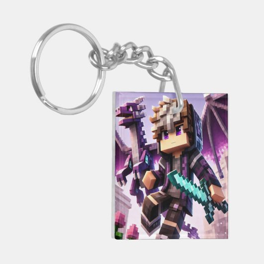 Kind ID Label Blockstyle Dark Dragon Sword Sleutelhanger (Voorkant Links)