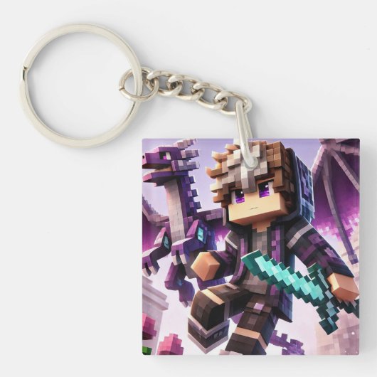 Kind ID Label Blockstyle Dark Dragon Sword Sleutelhanger (Voorkant)