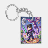 Kind ID Label Blockstyle Dark Dragon Sword Sleutelhanger (Voorkant Links)