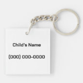 Kind ID Label Blockstyle Dark Dragon Sword Sleutelhanger (Achterkant)