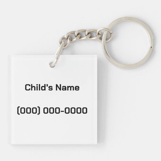 Kind ID Label Blockstyle Dark Dragon Sword Sleutelhanger (Achterkant)