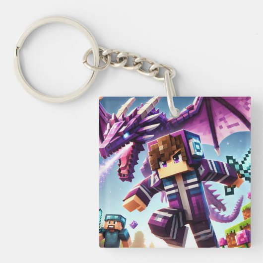 Kind ID Label Blockstyle Dark Dragon Sword Sleutelhanger (Voorkant)