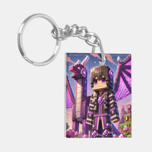 Kind ID Label Blockstyle Dark Dragon Sword Sleutelhanger (Voorkant Links)