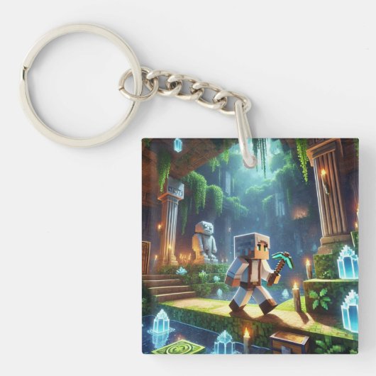 Kind ID Label Blockstyle Minecrafty Adventure Sleutelhanger (Voorkant)