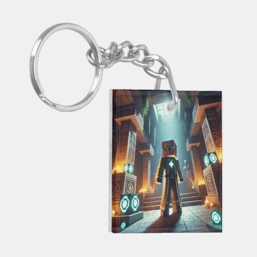 Kind ID Label Blockstyle Minecrafty Adventure Sleutelhanger (Voorkant Links)