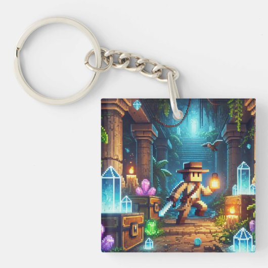 Kind ID Label Blockstyle Minecrafty Adventure Sleutelhanger (Voorkant)