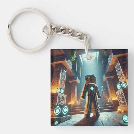 Kind ID Label Blockstyle Minecrafty Adventure Sleutelhanger (Voorkant)