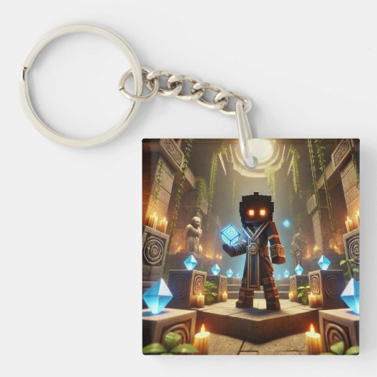 Kind ID Label Blockstyle Minecrafty Adventure Sleutelhanger (Voorkant)