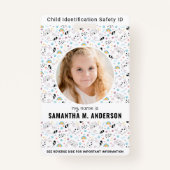 Kind ID Noodhulp Identificatiefonds Kinder Foto Badge (Voorkant)