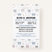 Kind identificatie Noodsituatie Leuke dieren Foto Badge (Achterkant)