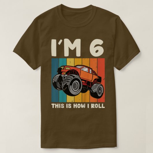Kind ik ben 6 Dit is hoe ik Monster Truck 6th Bo T-shirt (Design voorkant)