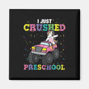 Kind ik heb net de voorschool Girl Unicorn Truck G Magneet